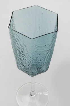 Kieliszek do czerwonego wina szklany niebieski 440 ml 24 cm