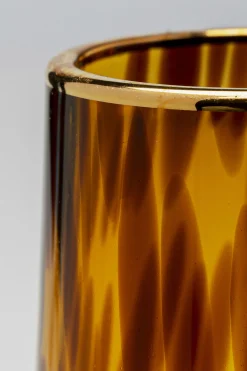 Kieliszek do szampana brązowy 210 ml nóżka transparentna
