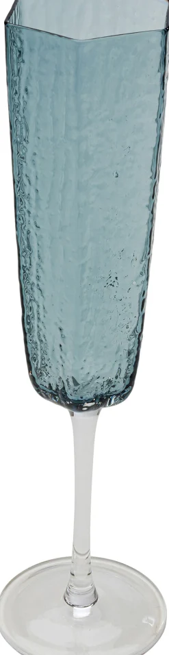 Kieliszek do szampana Cascata niebieski (6/Set)