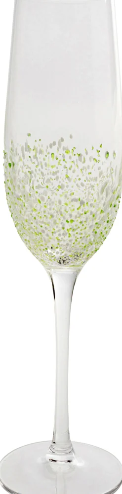 Kieliszek do szampana Confetti zielony 24cm