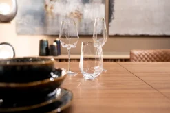 Kieliszek do szampana Diamond Gold Rim 360 ml transparentny