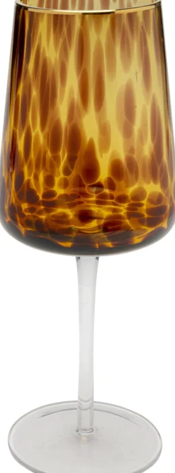 Kieliszek do wina brązowy 500 ml nóżka transparentna