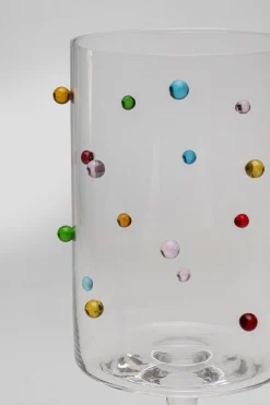 Kieliszek do wina szklany z kolorowymi detalami 530 ml