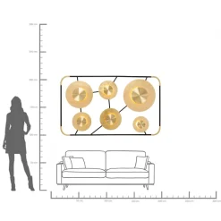 Kinkiet Disc 185x110 cm złoty
