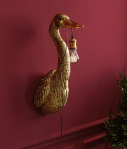 Kinkiet Heron 26x62 cm złoty