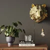 Kinkiet Tiger Head 34x38 cm złoty
