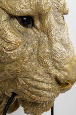 Kinkiet Tiger Head 34x38 cm złoty