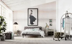 Łóżko Desire 160x200 cm jasnoszare
