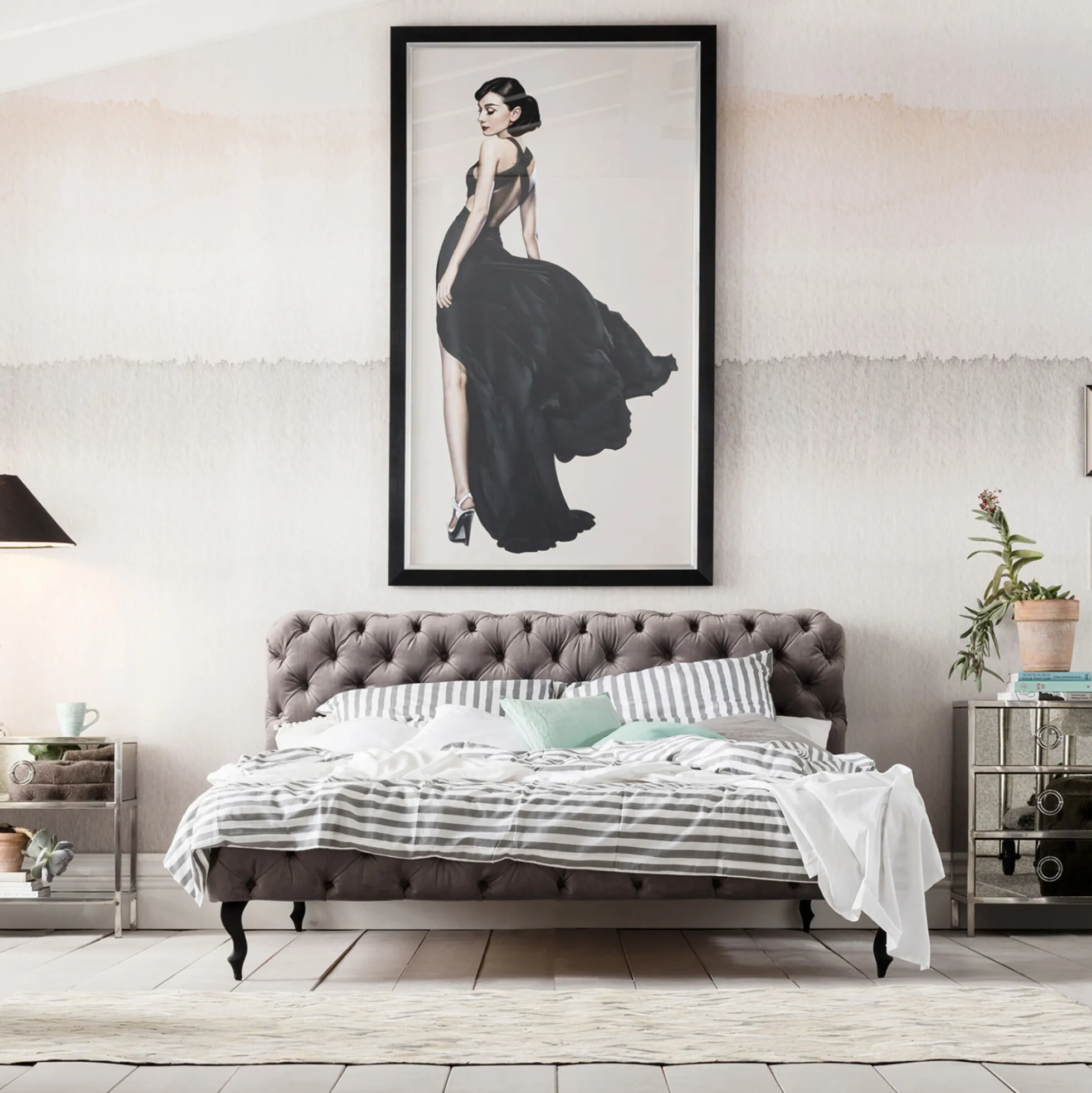 Łóżko Desire 180x200 cm szare