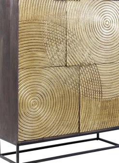 Komoda Circulo 120x150 cm czarno-złota