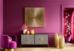 Komoda Electro 160x80 cm czarno-biała