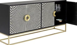 Komoda Electro 160x80 cm czarno-biała