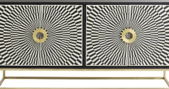Komoda Electro 160x80 cm czarno-biała