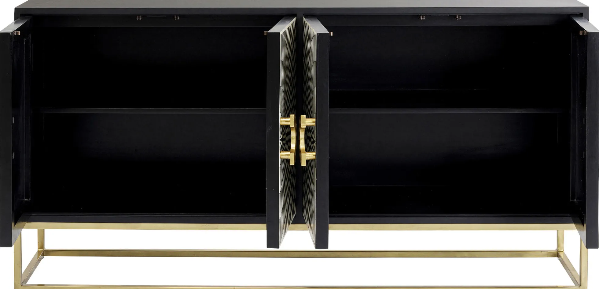 Komoda Electro 160x80 cm czarno-biała