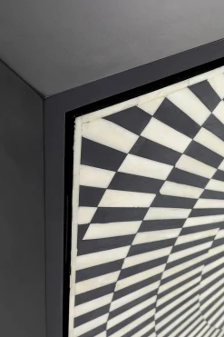 Komoda Electro 160x80 cm czarno-biała