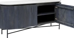 Komoda Glenn 160x75 cm biało-szara