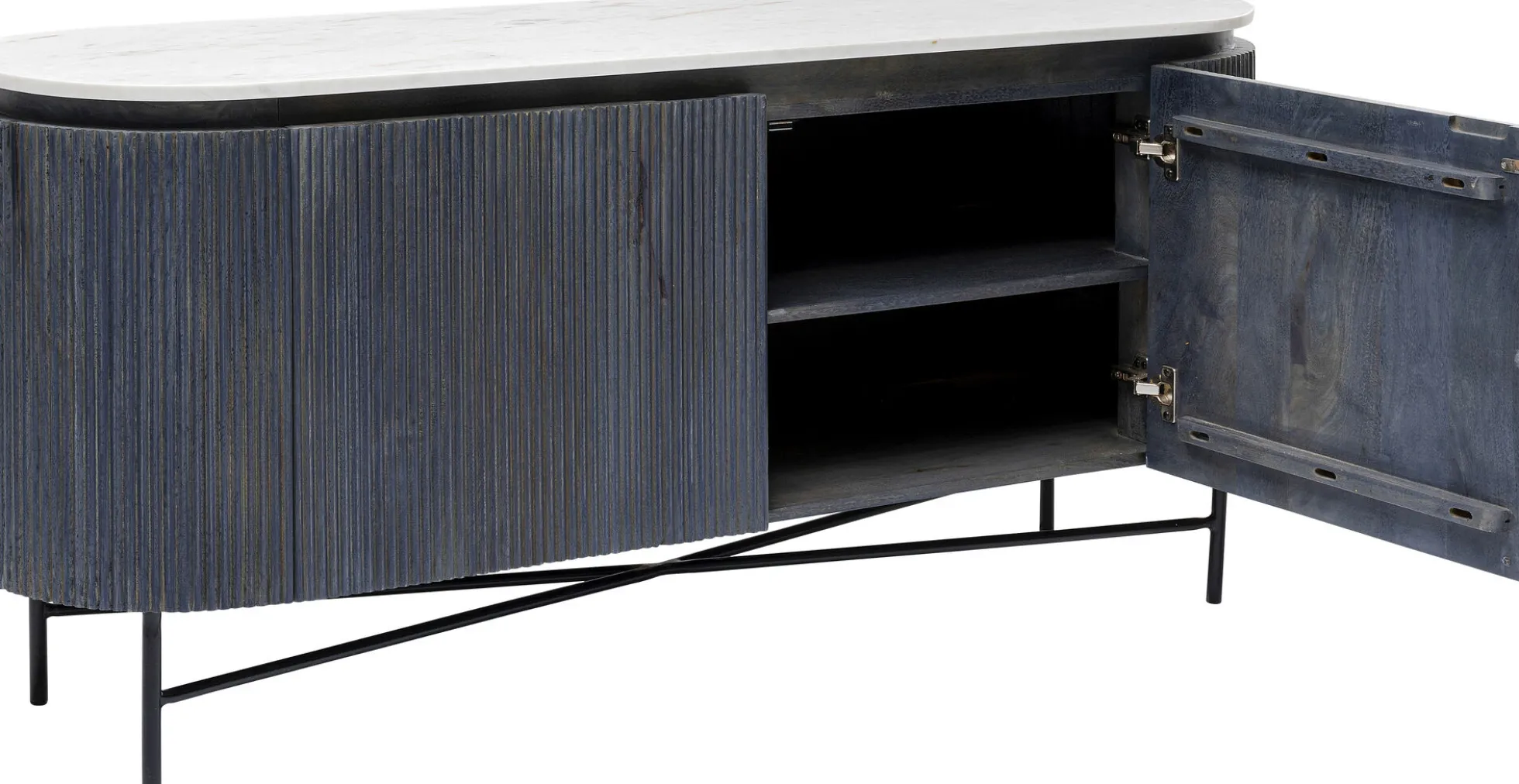 Komoda Glenn 160x75 cm biało-szara