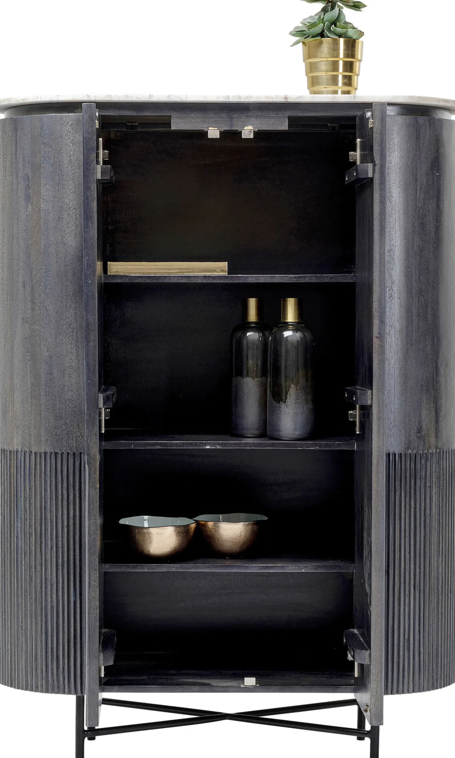 Komoda Glenn 100x138 cm ciemnoszara