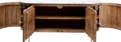 Komoda Grace 160x78 cm drewno mango - blat marmur