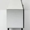 Komoda lustrzana 4-drzwiowa nogi czarne 160x80 cm