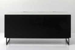 Komoda lustrzana 4-drzwiowa nogi czarne 160x80 cm