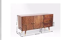 Komoda Muskat 145x75 cm brązowa