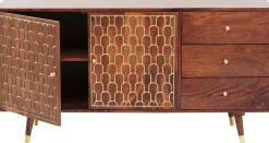Komoda Muskat 145x75 cm brązowa