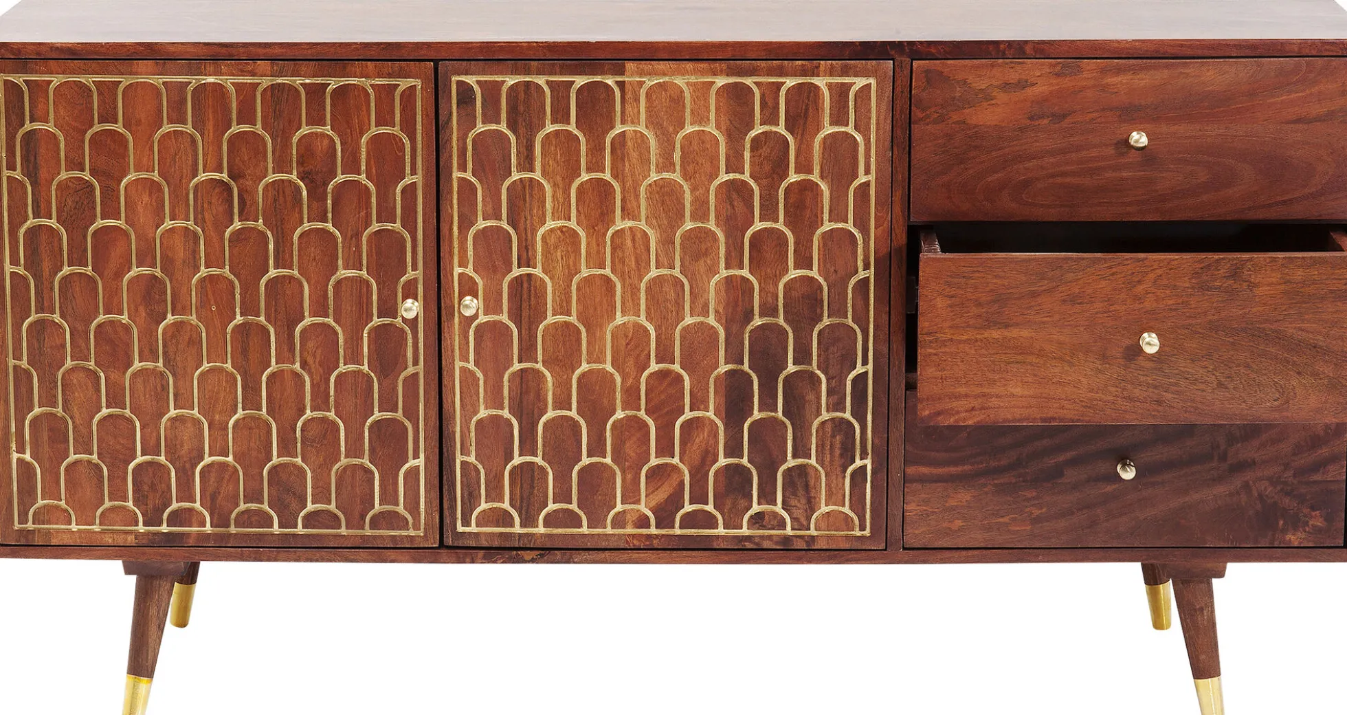 Komoda Muskat 145x75 cm brązowa