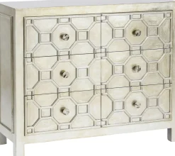 Komoda szampańska z 6 szufladami glamour 108 x 38 cm