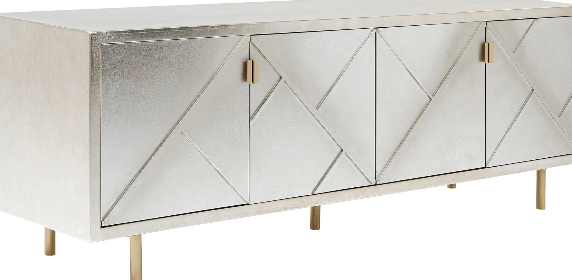 Komoda Venice Triangle 180x64 cm srebrno złota
