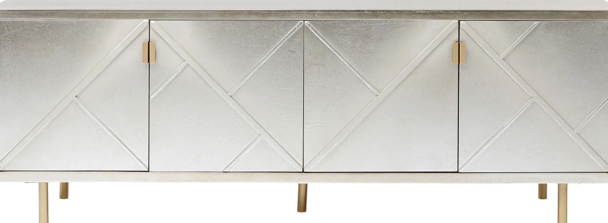 Komoda Venice Triangle 180x64 cm srebrno złota