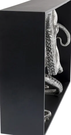 Konsola Calmar 124x30 cm czarno-srebrna