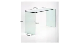 Konsola Clear Club 120x30 cm transparentna
