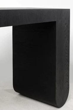 Konsola do przedpokoju czarna MDF 120x38 cm