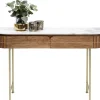 Konsola Grace 100x30 cm drewno mango - blat marmur