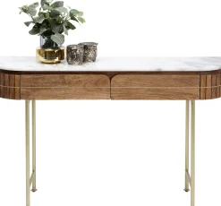 Konsola Grace 100x30 cm drewno mango - blat marmur