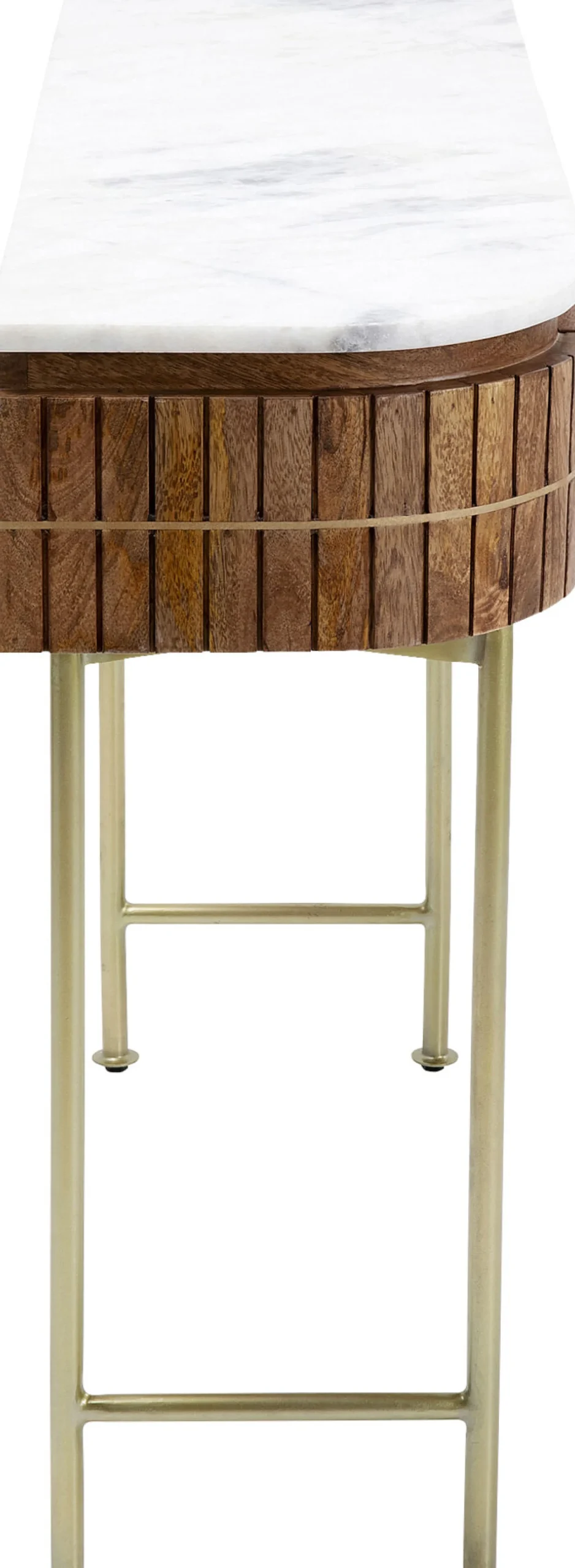 Konsola Grace 100x30 cm drewno mango - blat marmur