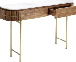 Konsola Grace 100x30 cm drewno mango - blat marmur