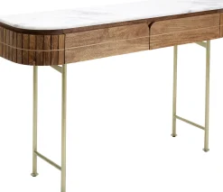 Konsola Grace 100x30 cm drewno mango - blat marmur