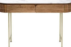 Konsola Grace 100x30 cm drewno mango - blat marmur
