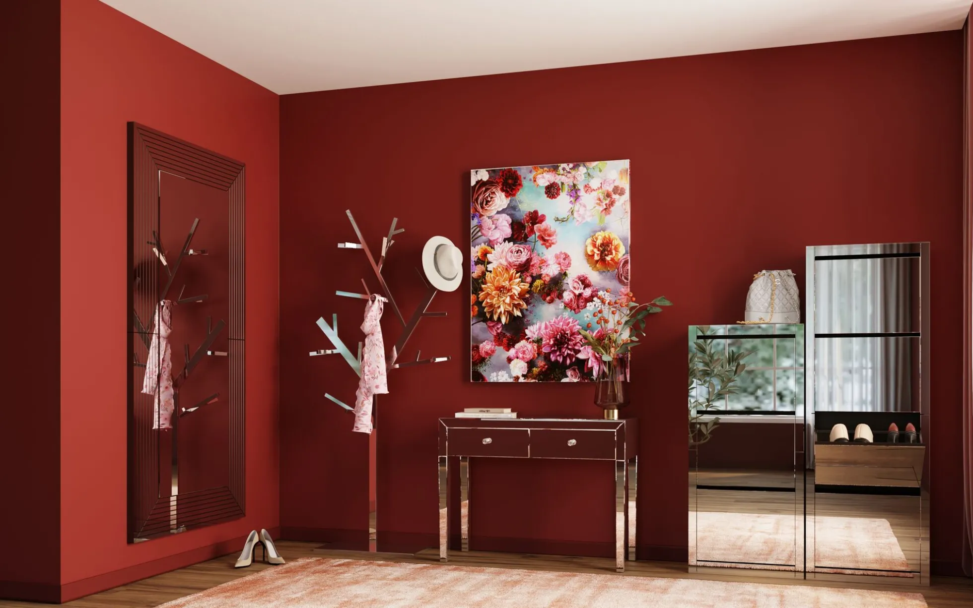 Konsola Luxury 100x40 cm lustrzana