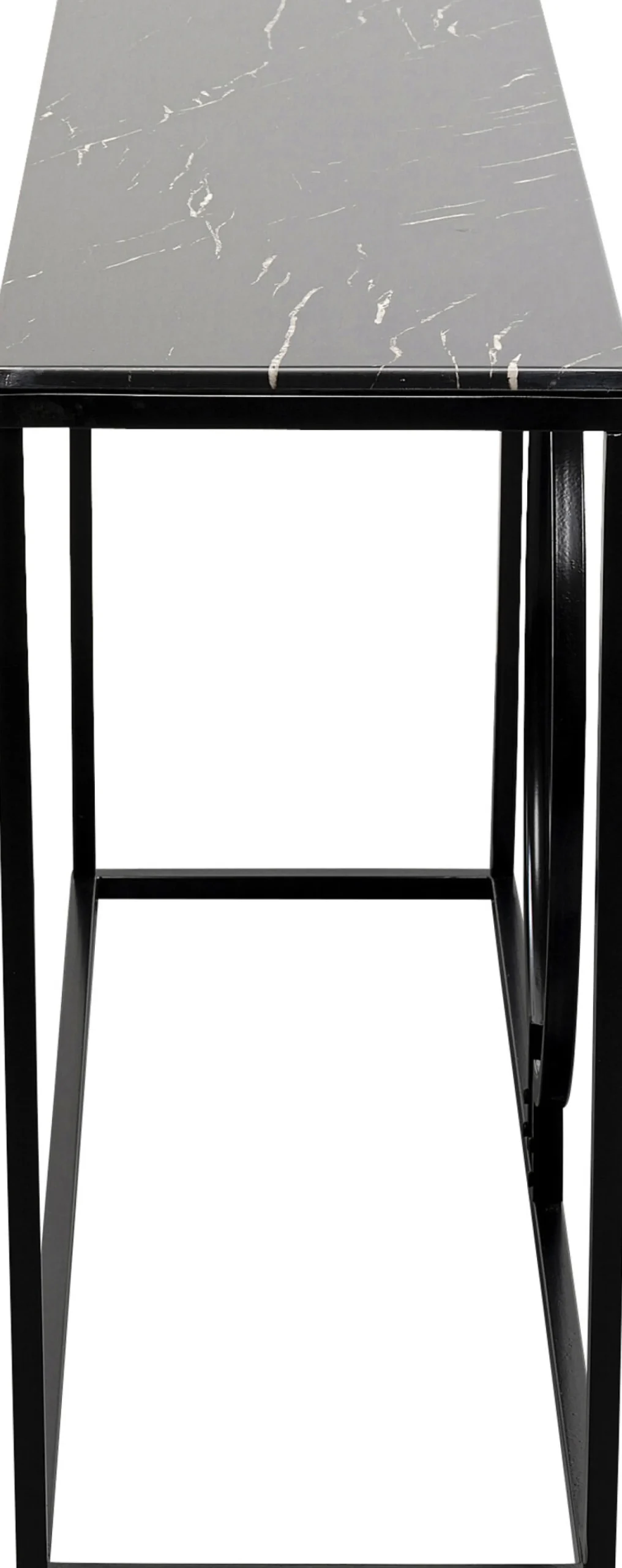 Konsola Miami Loft 120x35 cm czarna - blat marmur
