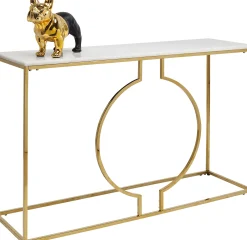 Konsola Miami Loft 120x35 cm złoto-biała