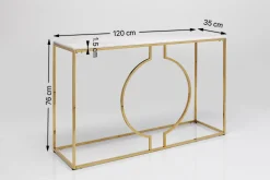 Konsola Miami Loft 120x35 cm złoto-biała