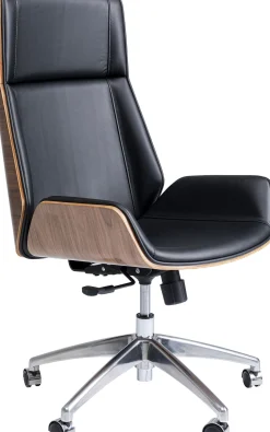 Krzesło biurowe Rouven 59x112 cm czarno-brązowe