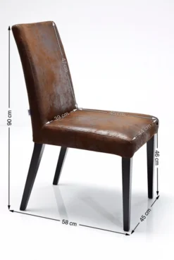 Krzesło Casual Vintage 45x90 cm brązowe ekoskóra