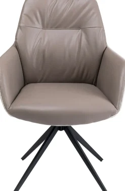 Krzesło obrotowe z podłokietnikami Amira 50x87 cm beżowe