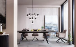 Krzesło obrotowe z podłokietnikami Chelsea 65x90 cm szare