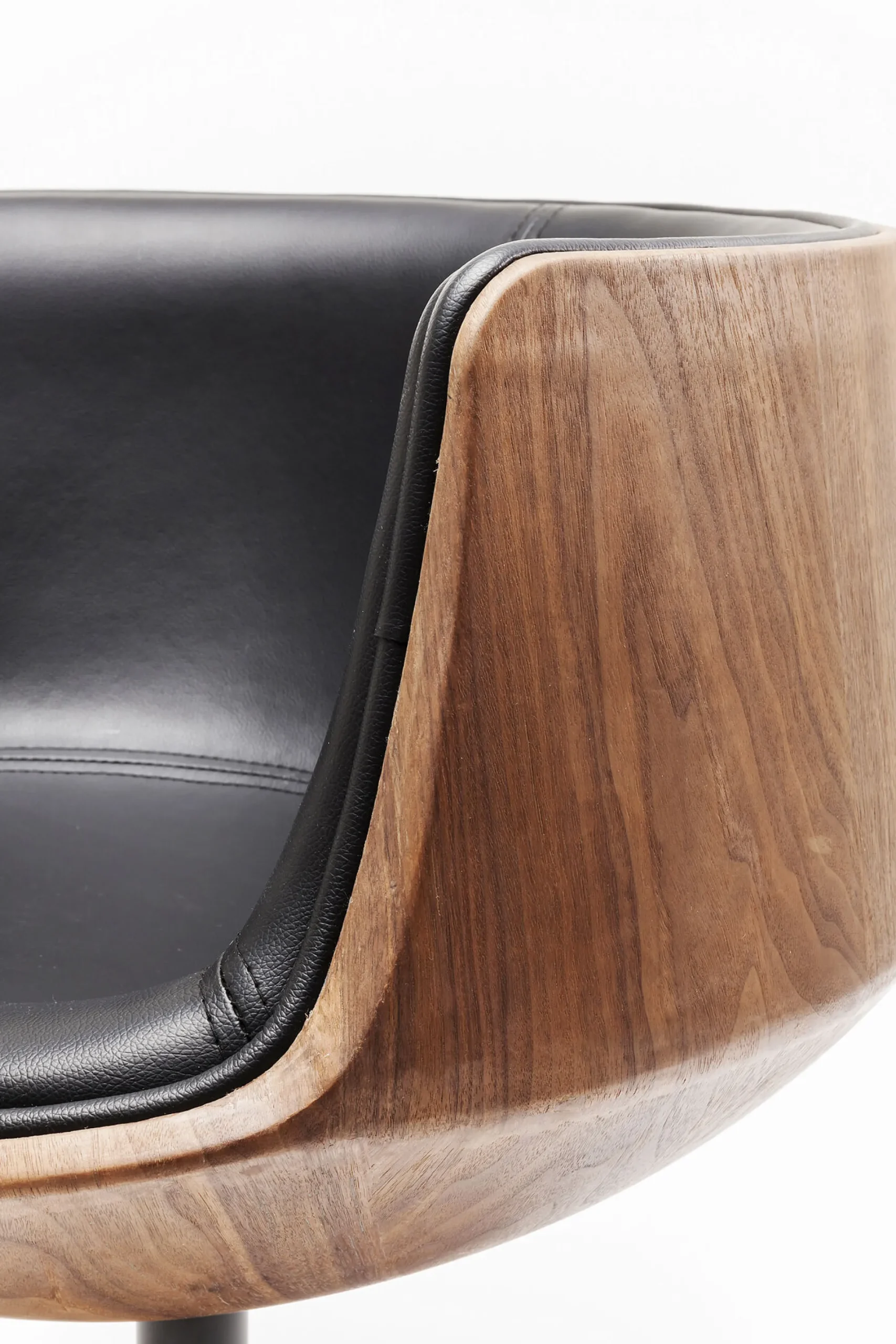Krzesło obrotowe z podłokietnikami Club 54 62x68 cm czarno-brązowe