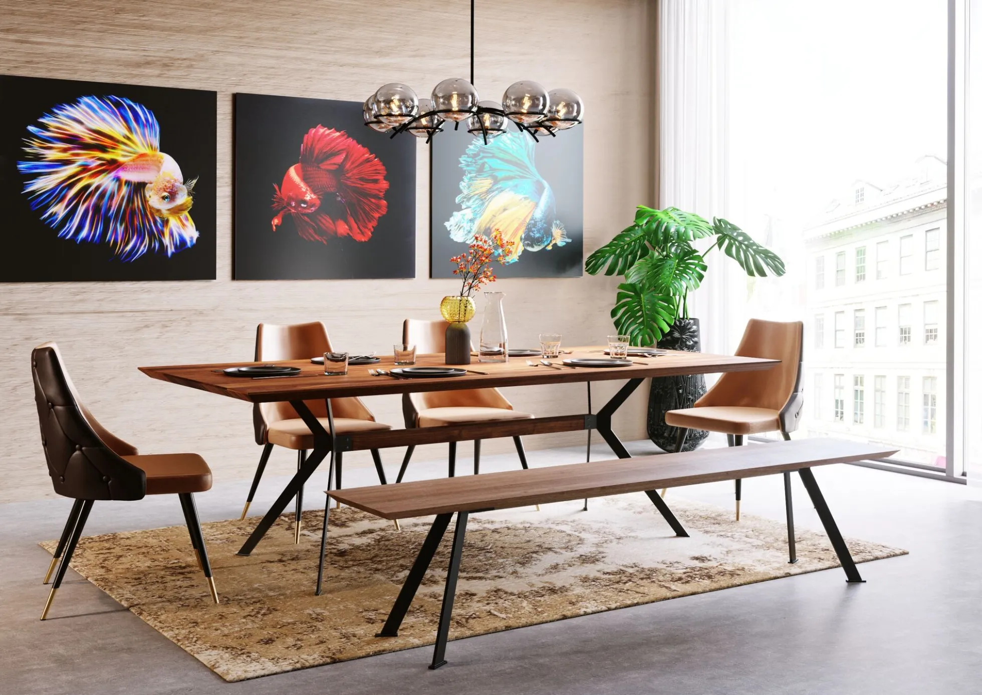 Krzesło Urban Desire 52x90 cm brązowe